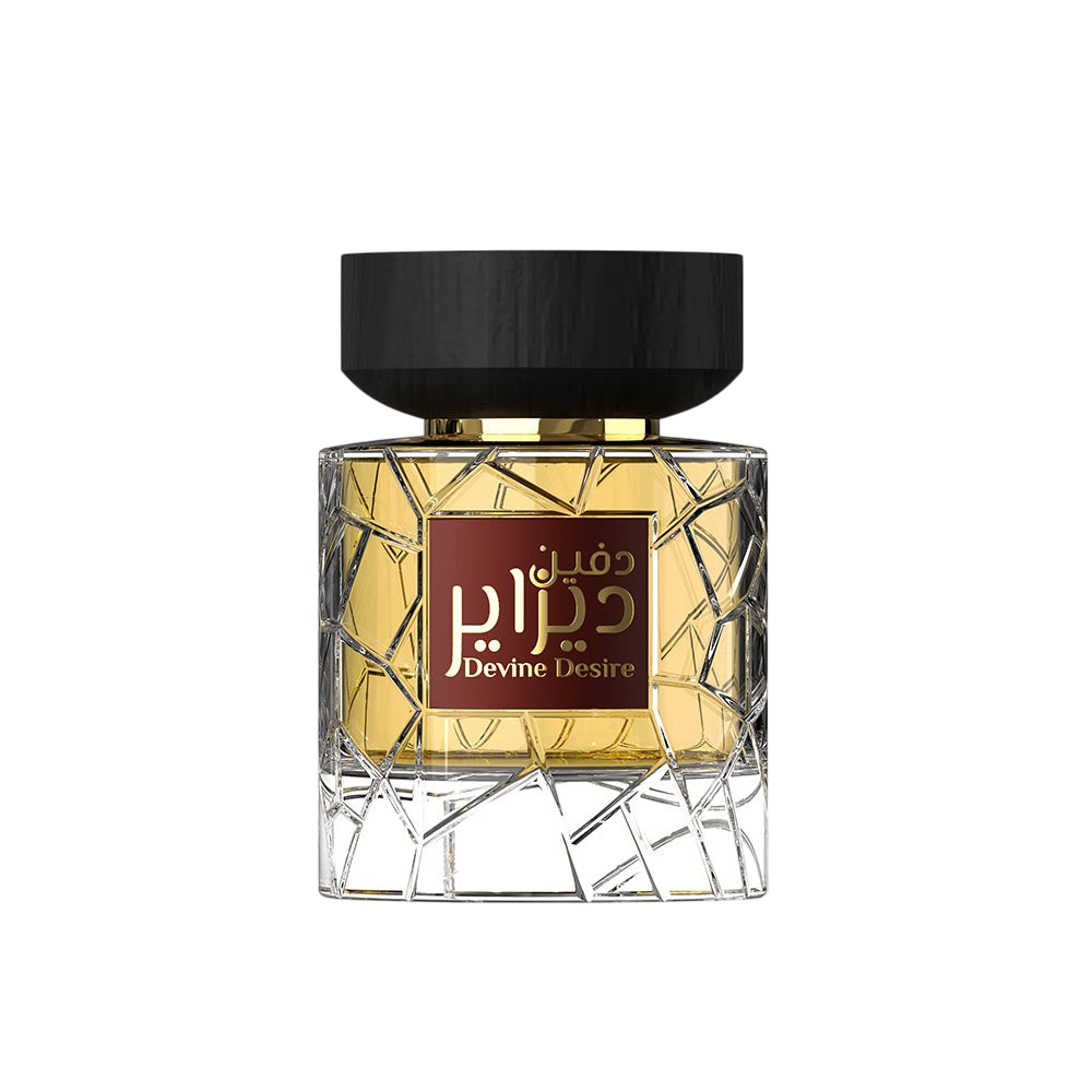 A golden perfume bottle from Nylaa by Savia Exclusive