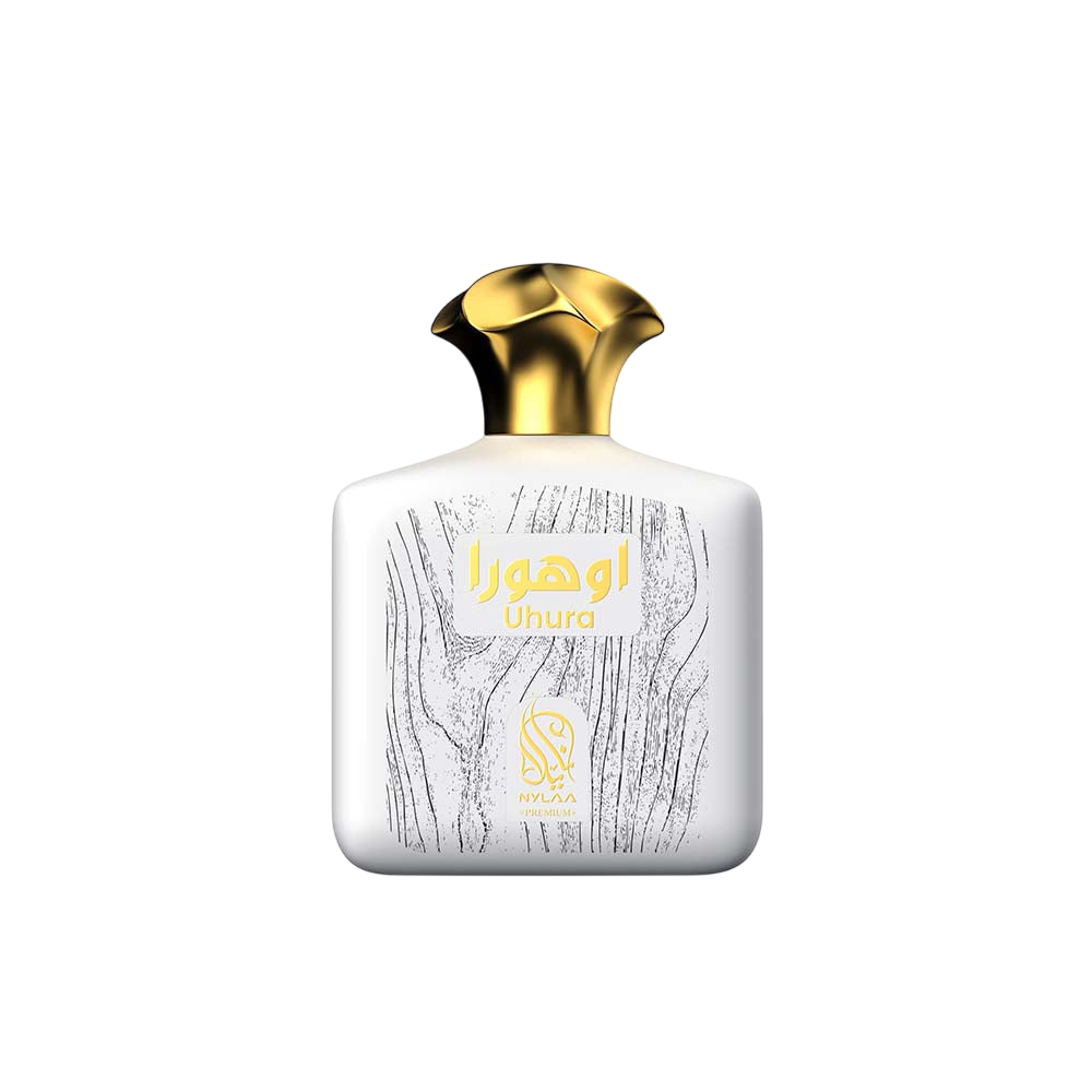 A white perfume bottle from Nylaa by Savia Exclusive
