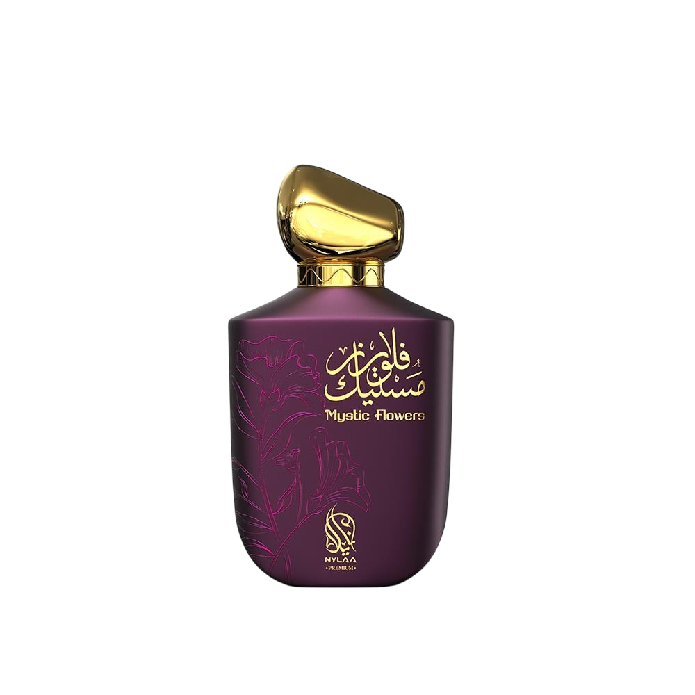 A purple perfume bottle from Nylaa by Savia Exclusive