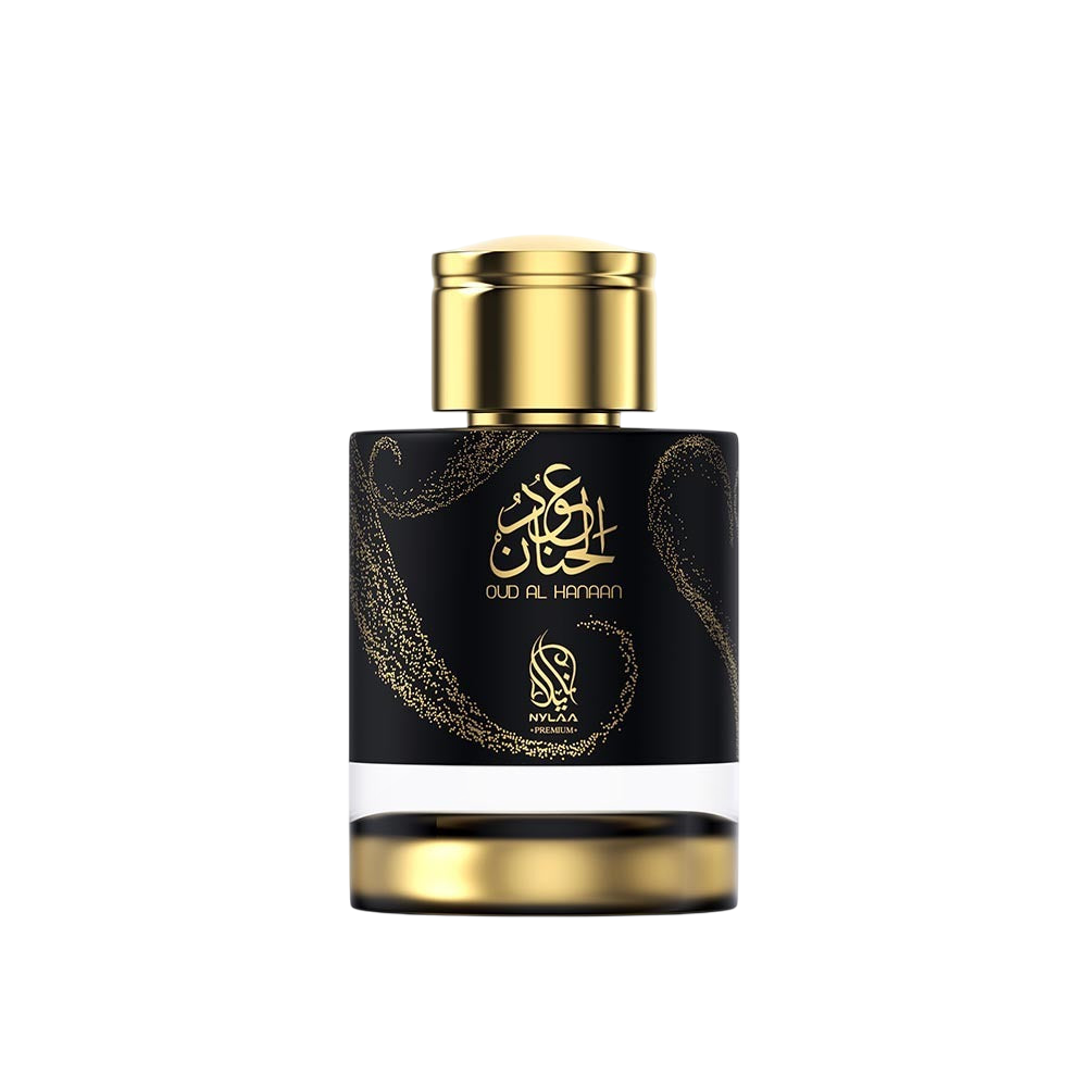 A black premium oud perfume from Nylaa by Savia Exclusive