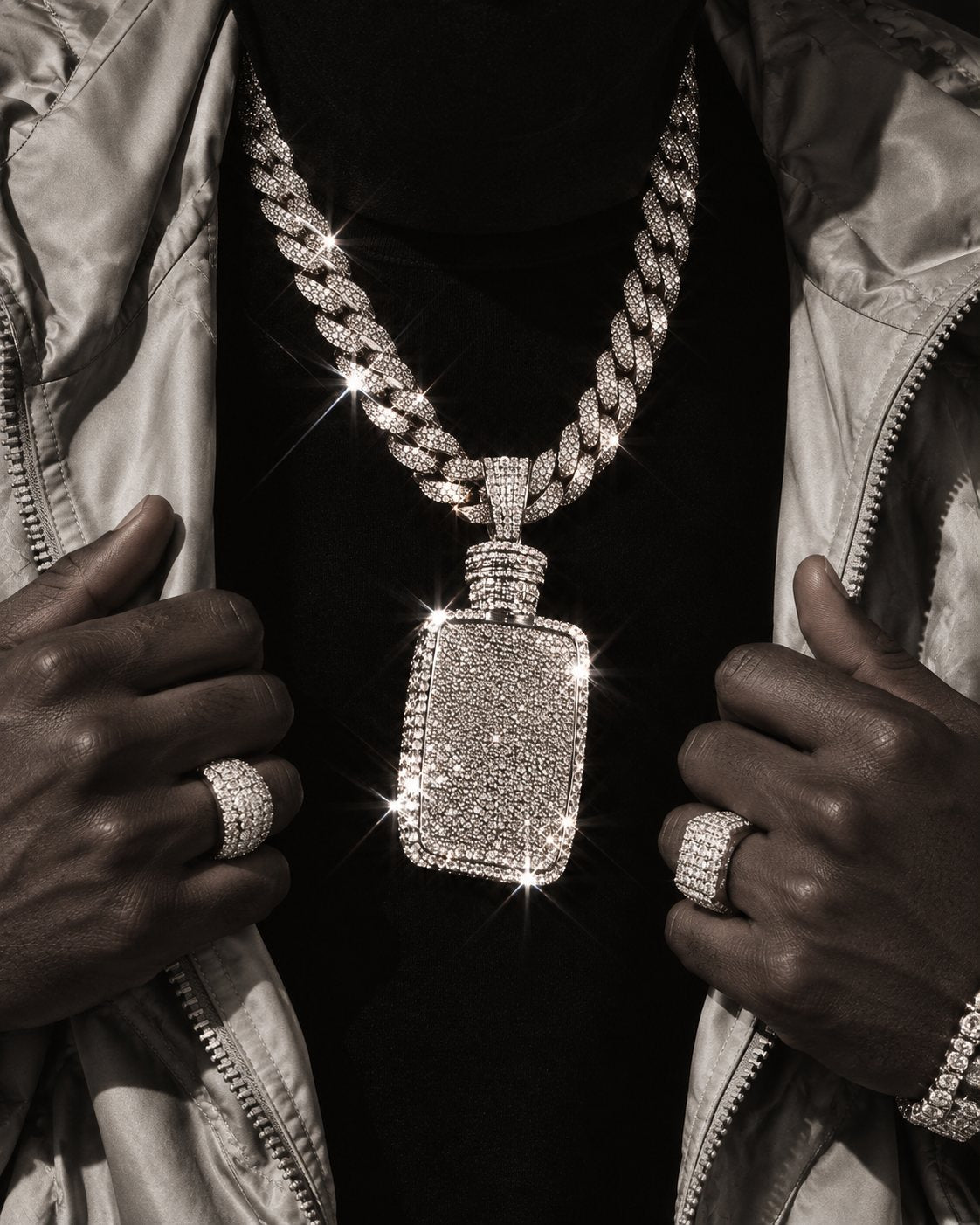 A diamond pendant in a shape you have now seen from above