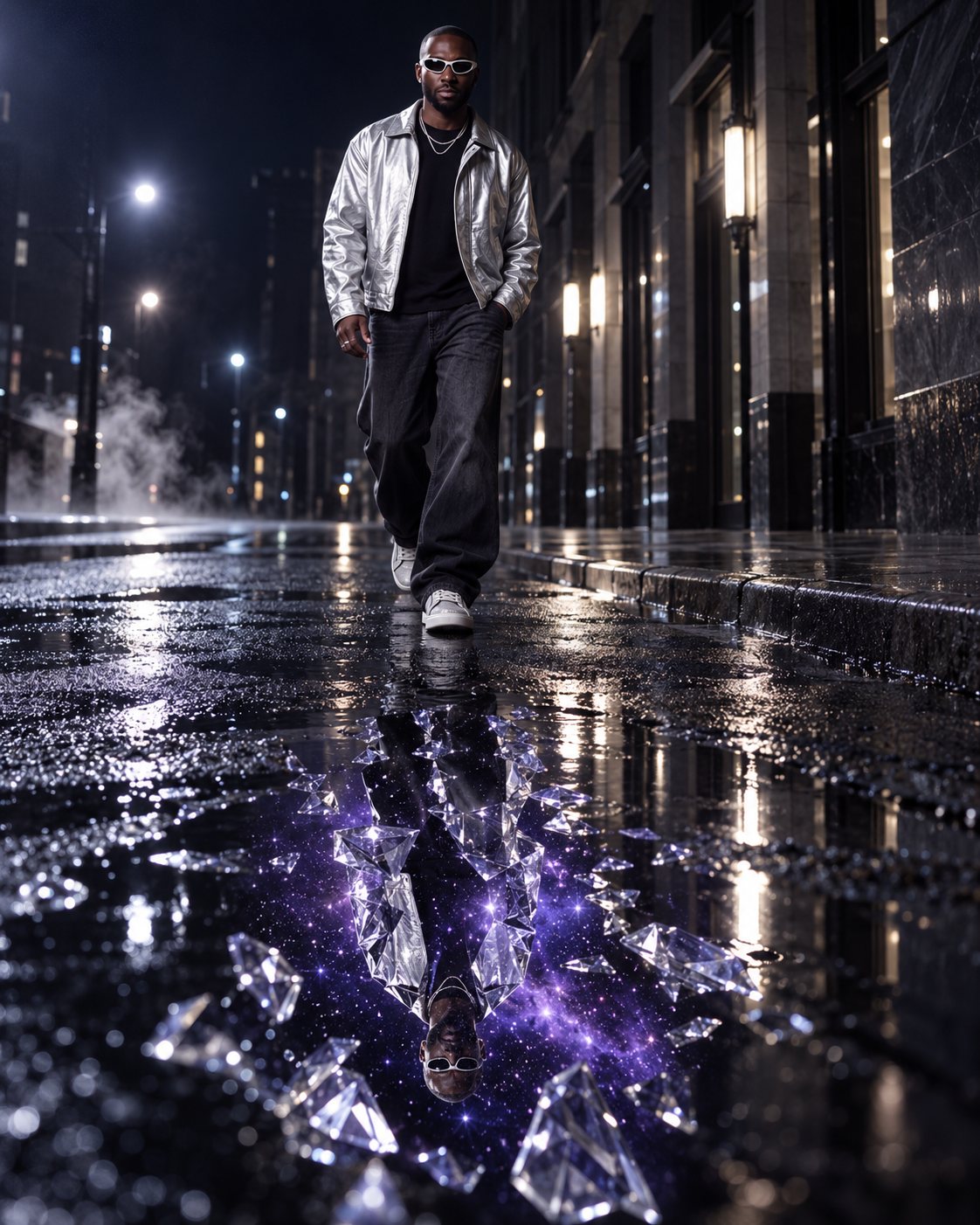 He walks the same street home at night